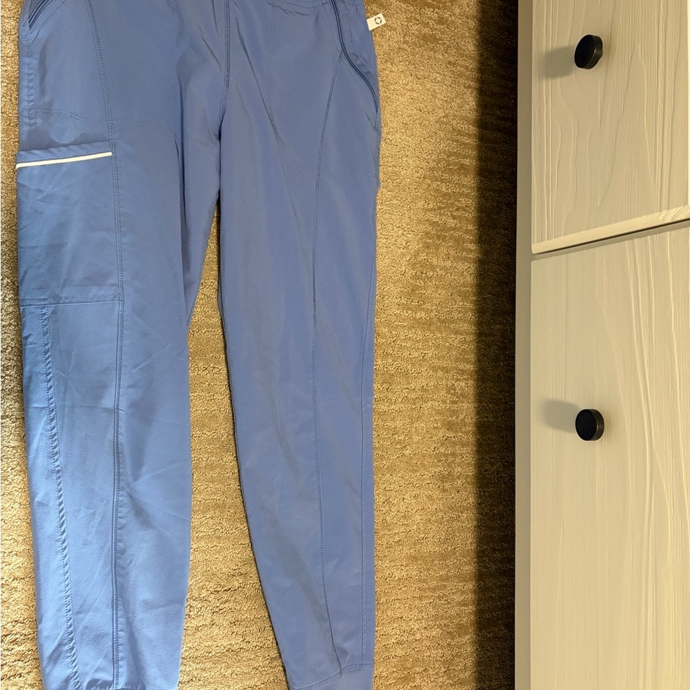 Blue scrub bottom and top